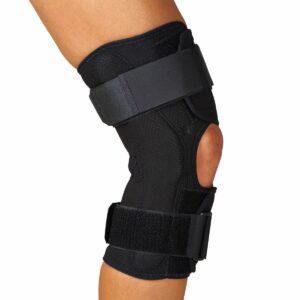 knee brace wraparound hinged medium