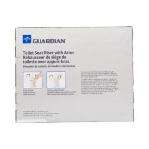 Medline Elongated Raised Toilet Seat with Arms G4-301LRX1