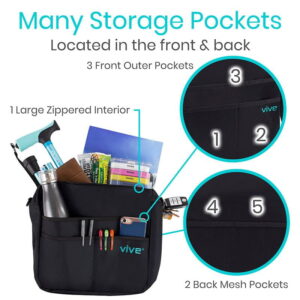 rollator storage bag black