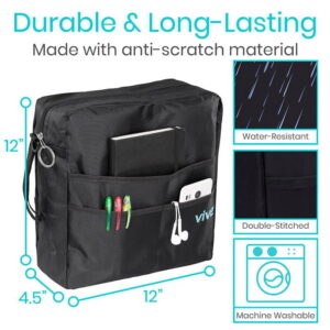 rollator storage bag black