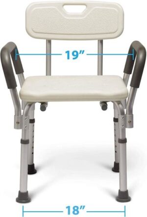 shower chair with arms and back
