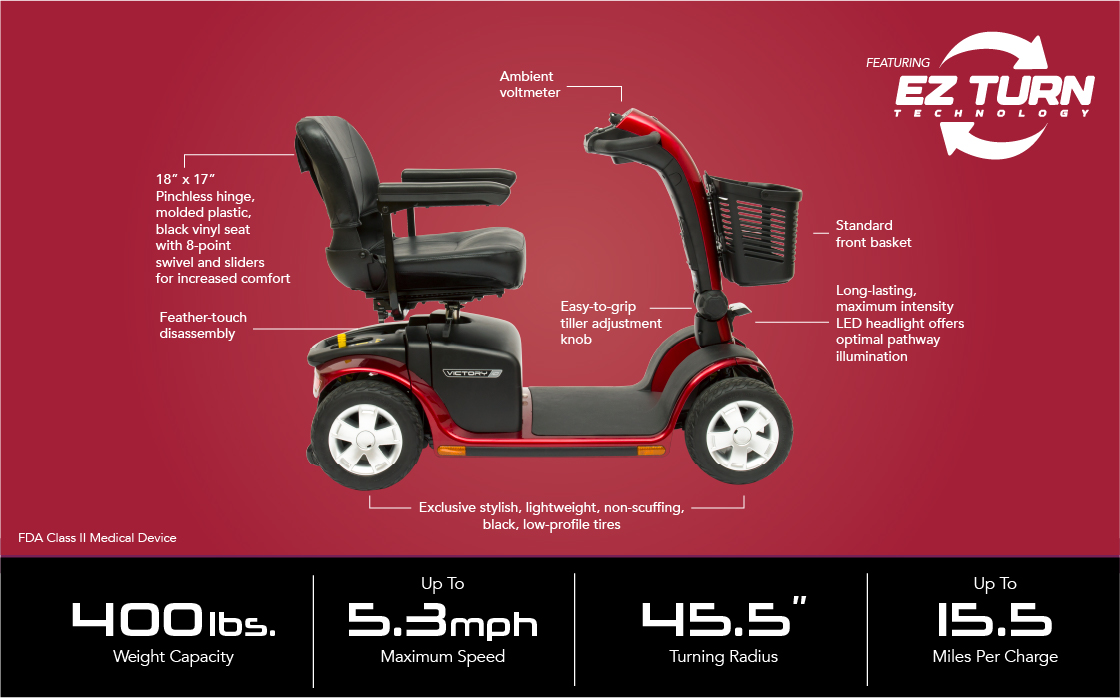 Pride Mobility Victory 10 HD Mobility Scooter SC710