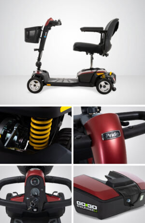 4 wheel mobility scooter hd rental 325 lbs. lithium