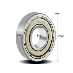608 zz ball bearing double metal sealed